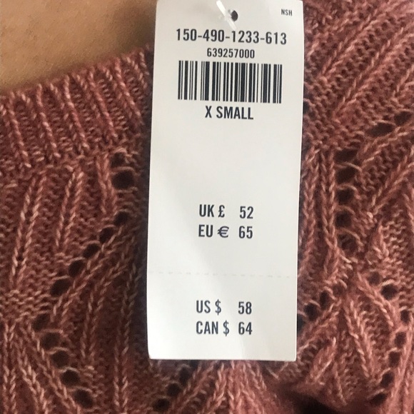 Abercrombie NWT XS Pointelle Scoop- Back Sweater - Picture 4 of 10